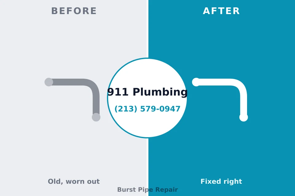 Before and after: plumbing repair Port Arthur, TX